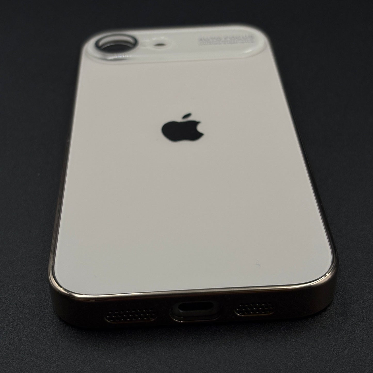iPhone 16E Luxury Backplane Glass Chromatic Lens Shield Case Cover