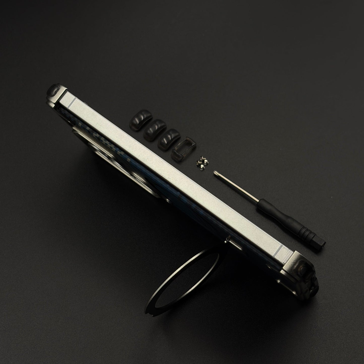 Carbon Navy Metal MagSafe Mobile Case Cover for Samsung Galaxy S26 Ultra
