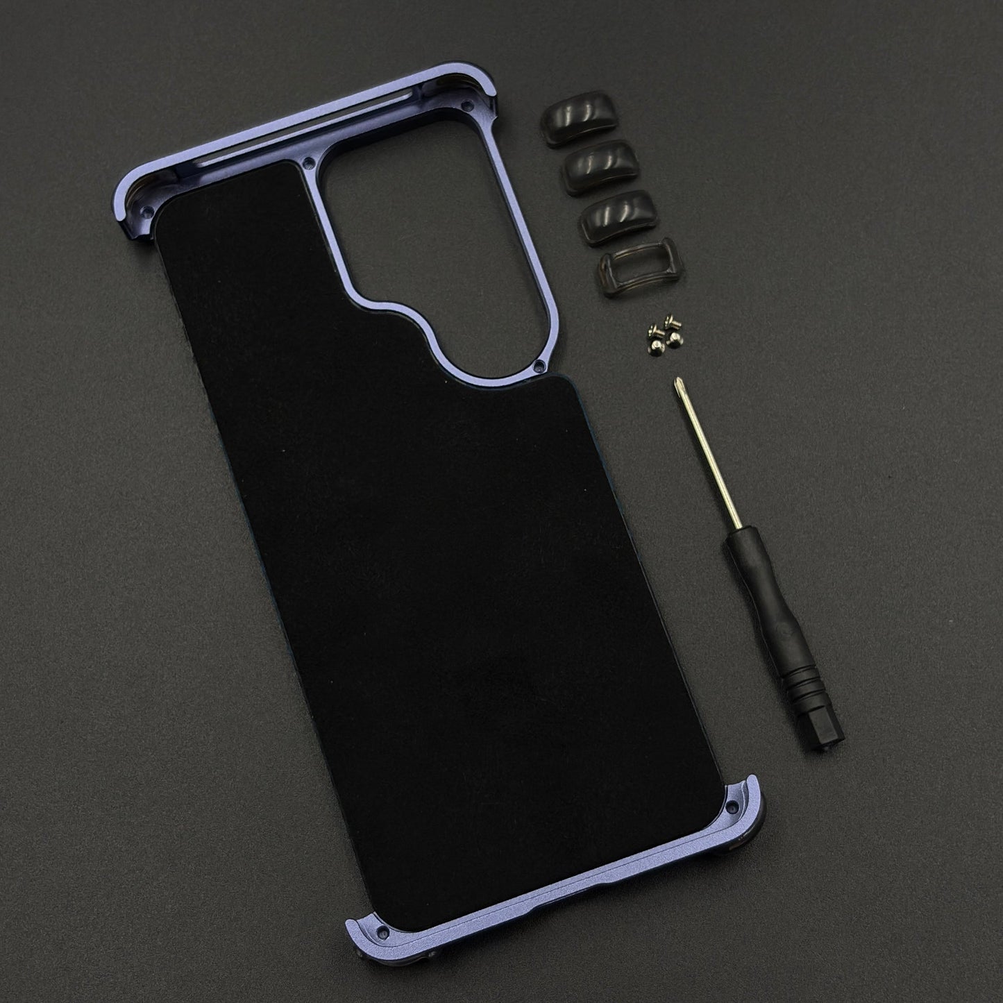 Carbon Navy Metal MagSafe Mobile Case Cover for Samsung Galaxy S26 Ultra