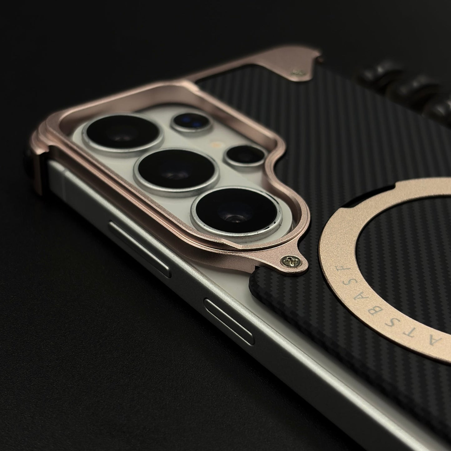 Carbon Fiber Metal Armor Magsafe Case Cover for Samsung Galaxy S26 Ultra