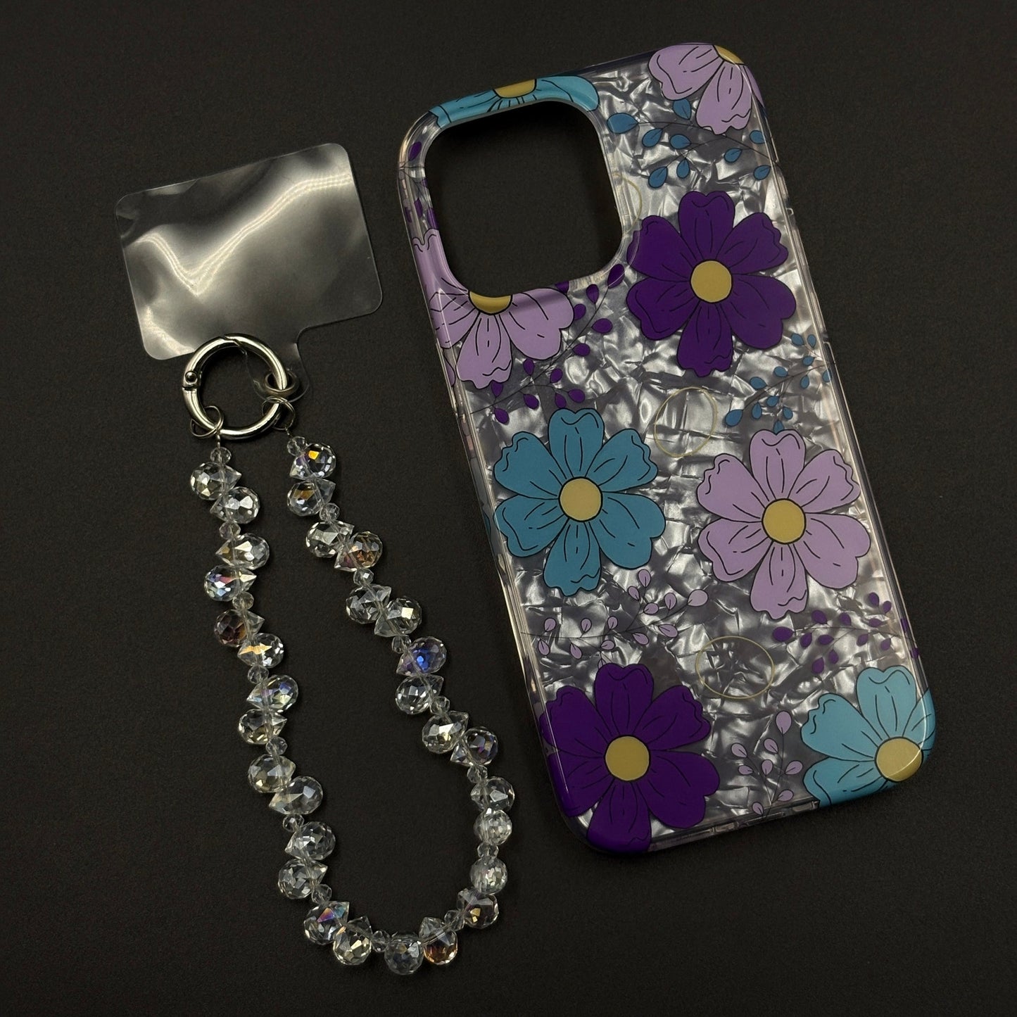 Blossom Bloom Mosaic with Sling Mobile Case Cover for iPhone