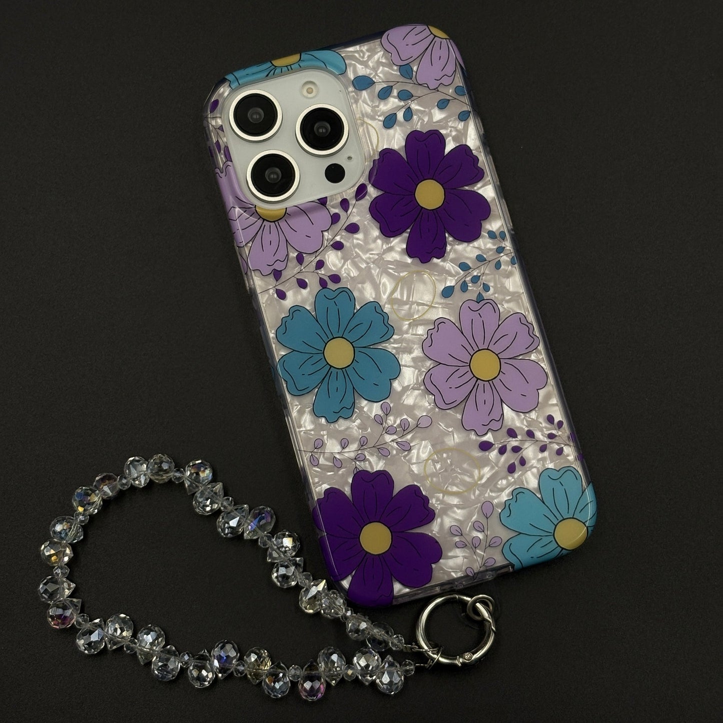 Blossom Bloom Mosaic with Sling Mobile Case Cover for iPhone