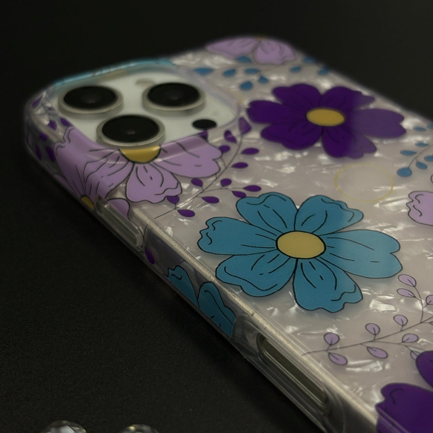 Blossom Bloom Mosaic with Sling Mobile Case Cover for iPhone