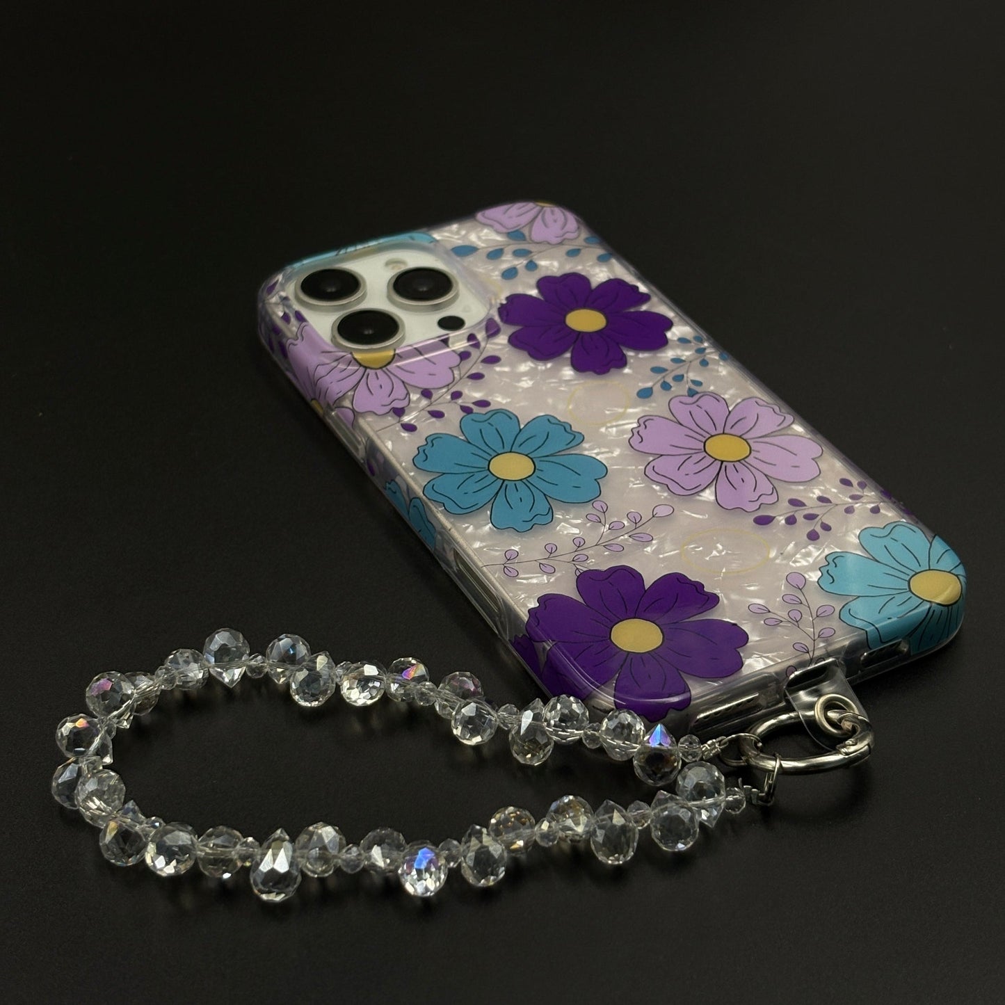 Blossom Bloom Mosaic with Sling Mobile Case Cover for iPhone