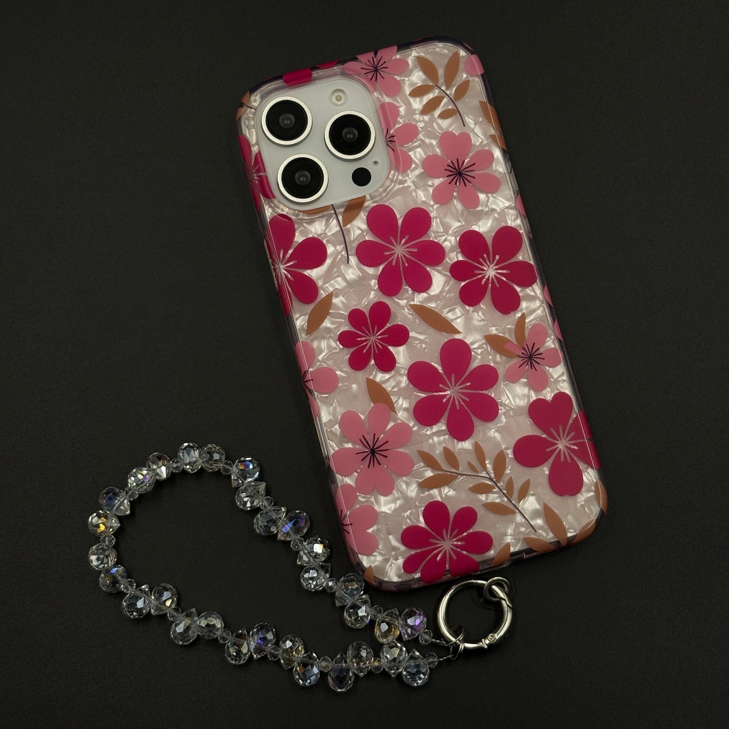 Blossom Bloom Mosaic with Sling Mobile Case Cover for iPhone