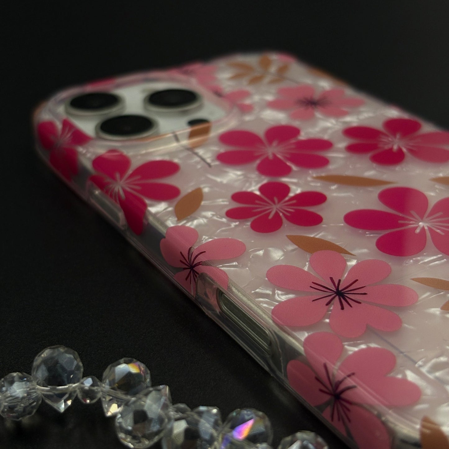 Blossom Bloom Mosaic with Sling Mobile Case Cover for iPhone