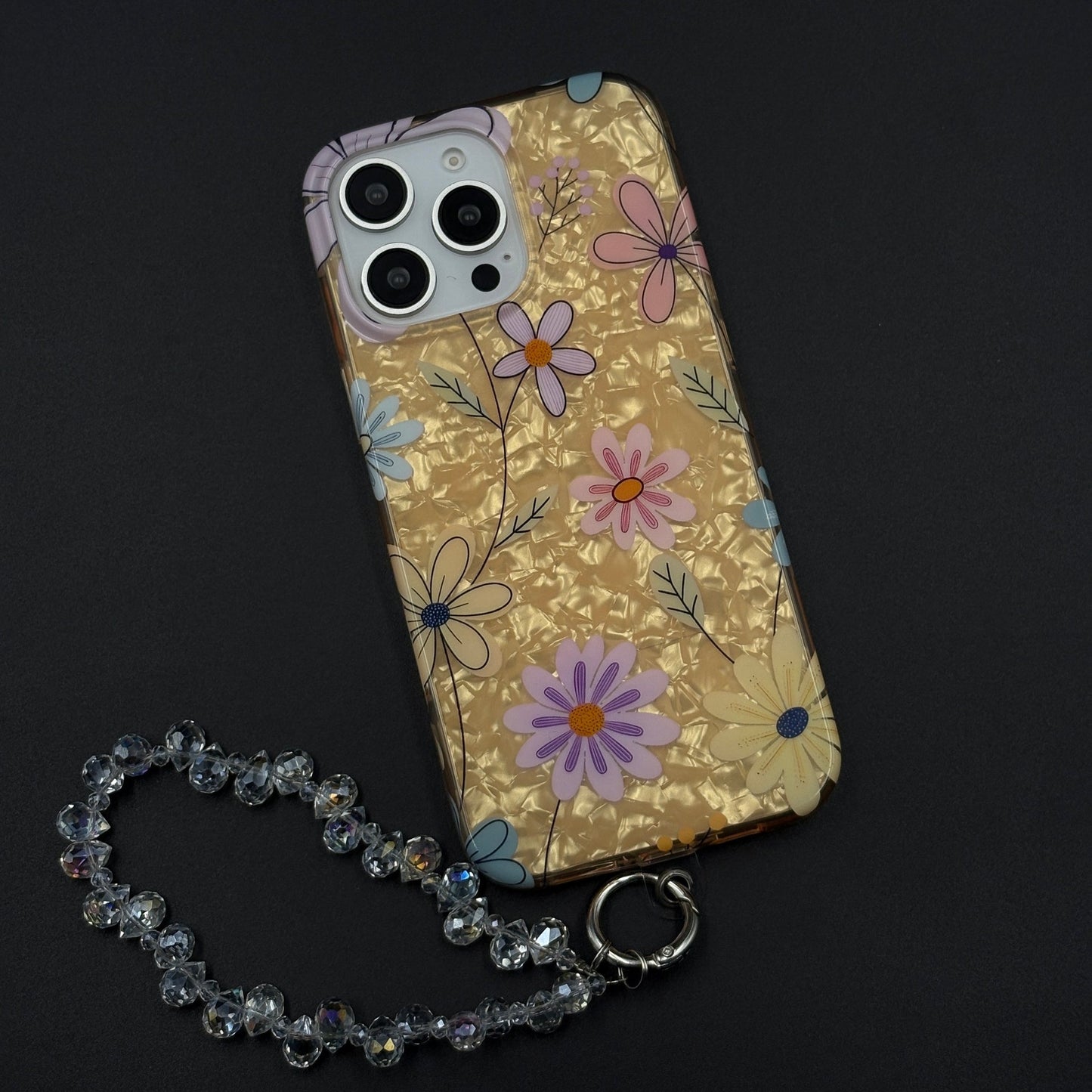 Blossom Bloom Mosaic with Sling Mobile Case Cover for iPhone