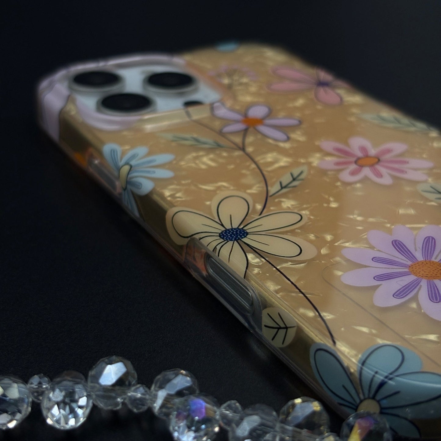 Blossom Bloom Mosaic with Sling Mobile Case Cover for iPhone