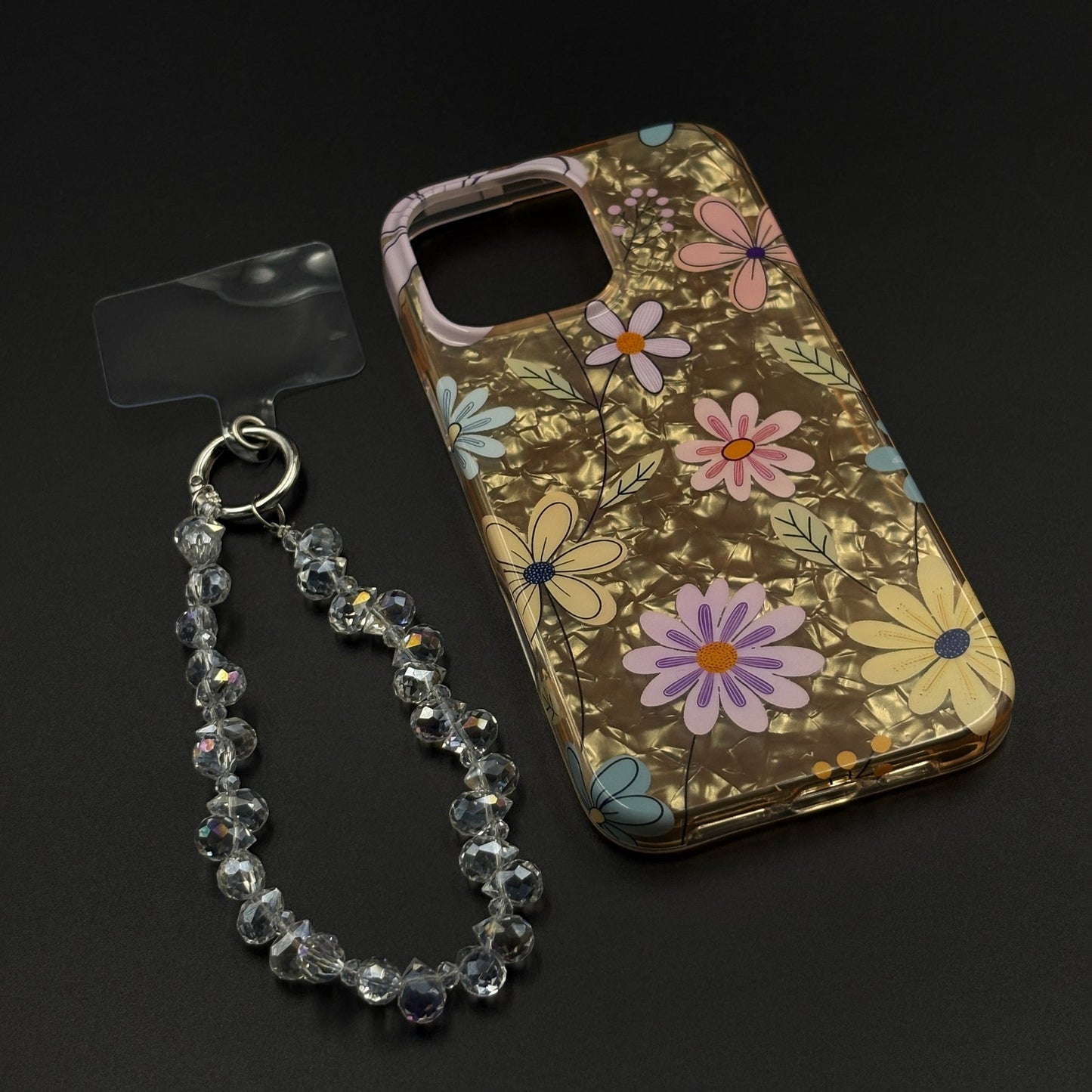 Blossom Bloom Mosaic with Sling Mobile Case Cover for iPhone
