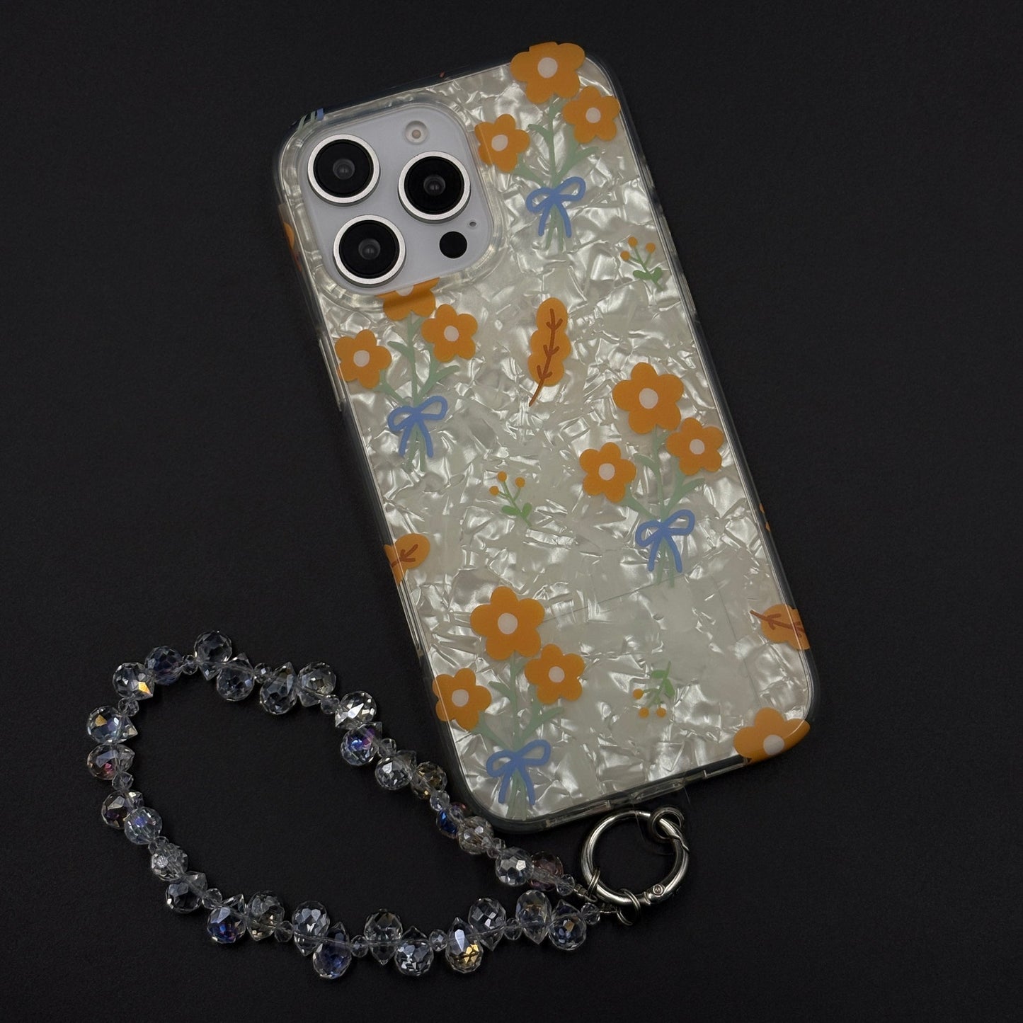 Blossom Bloom Mosaic with Sling Mobile Case Cover for iPhone