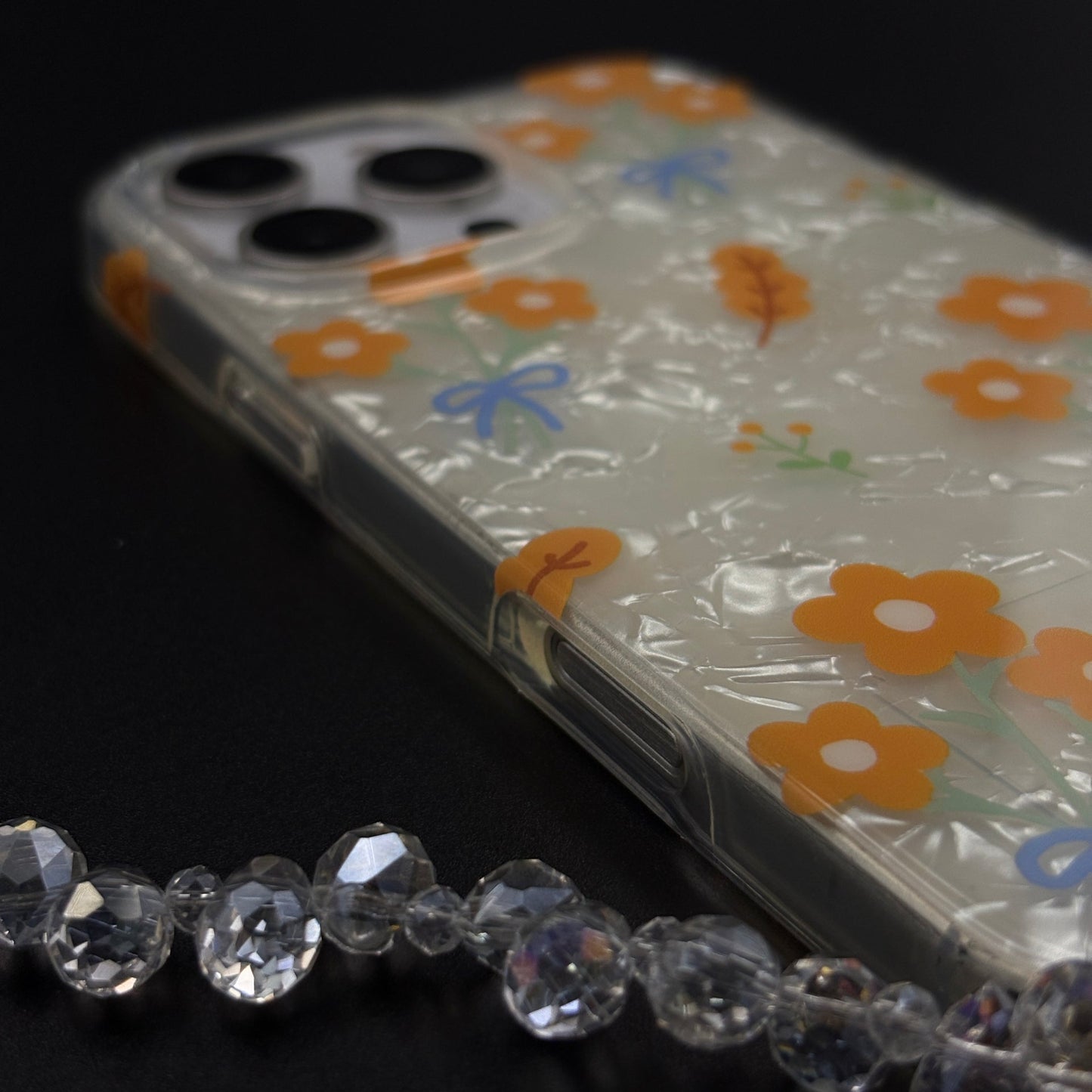 Blossom Bloom Mosaic with Sling Mobile Case Cover for iPhone