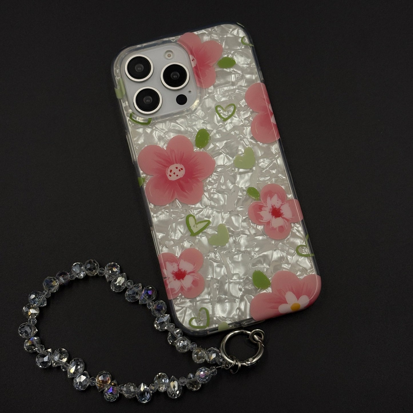 Blossom Bloom Mosaic with Sling Mobile Case Cover for iPhone