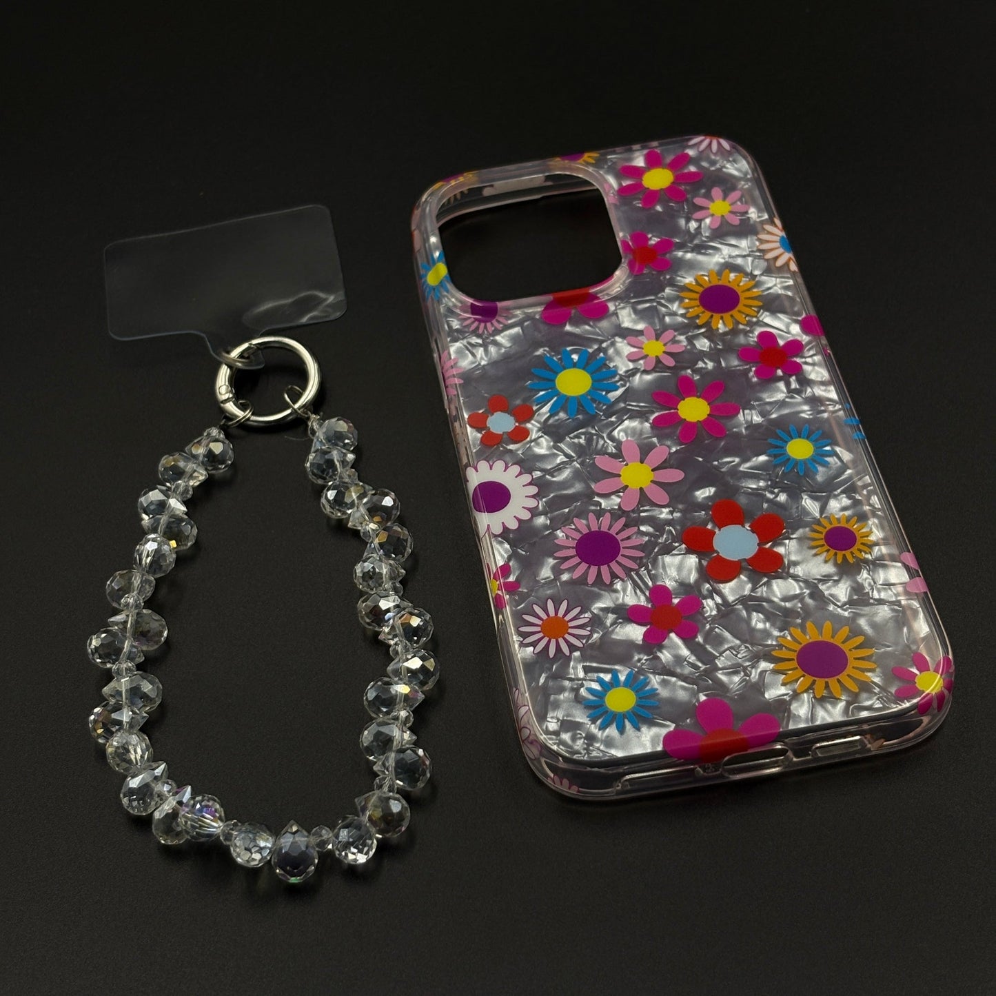 Blossom Bloom Mosaic with Sling Mobile Case Cover for iPhone