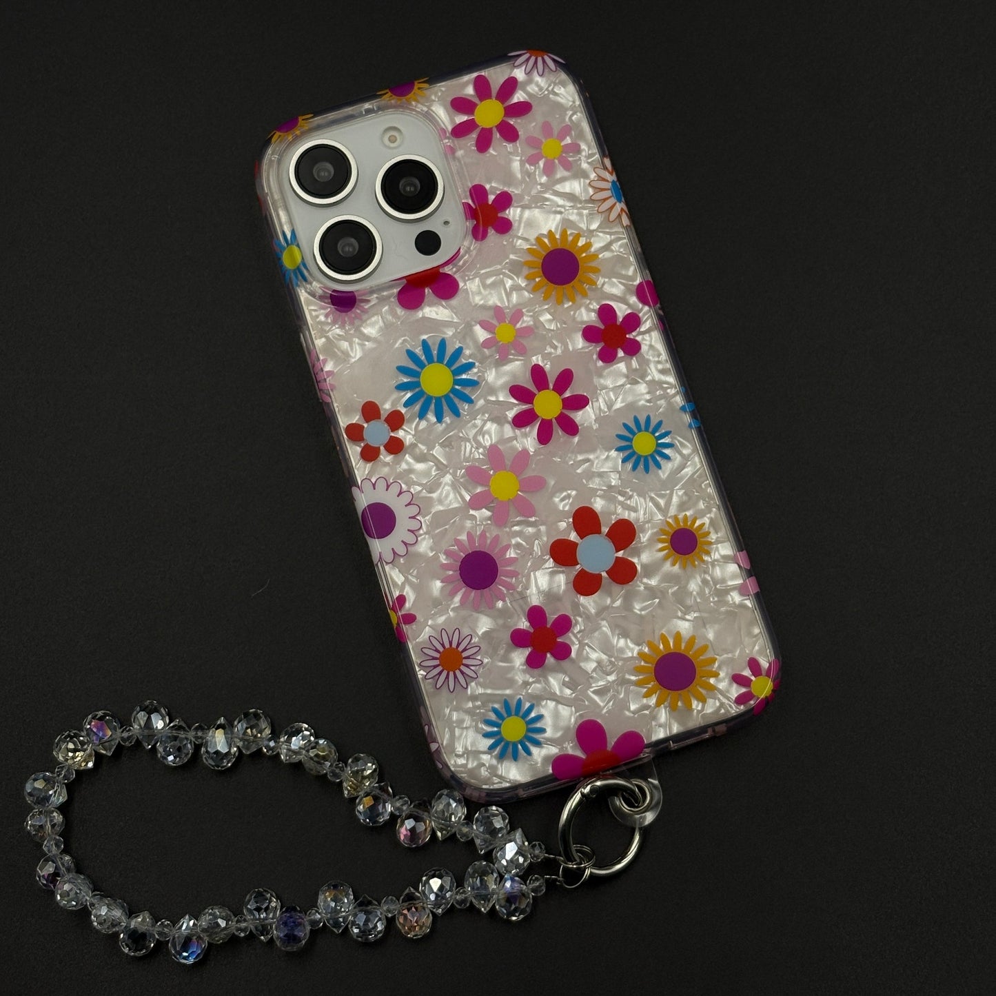 Blossom Bloom Mosaic with Sling Mobile Case Cover for iPhone