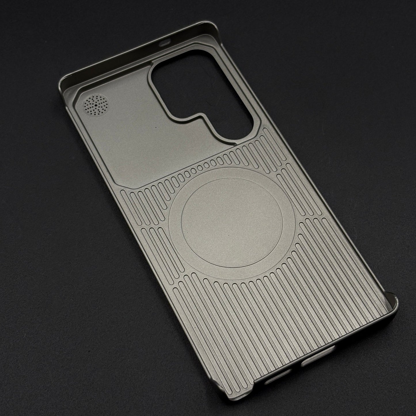 Croc Pattern Phone Case for Samsung Galaxy S25 Ultra | Aeroflex Borderless Frame | Real Feel Leather | MagSafe Compatible
