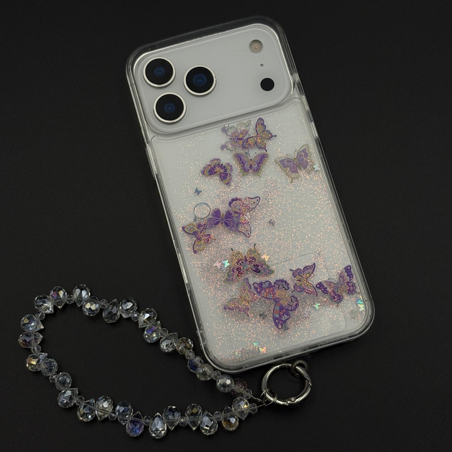 Bow & Butterfly Bloom Confetti Floating Mobile Case Cover for iPhone 17 Series