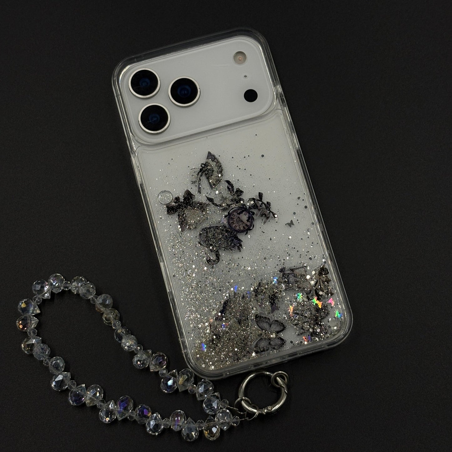 Bow & Butterfly Bloom Confetti Floating Mobile Case Cover for iPhone 17 Series