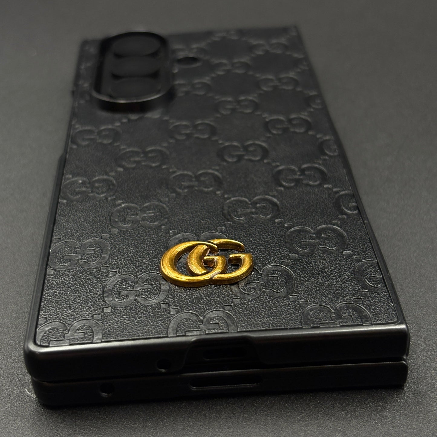 Luxury GG Pattern Leather Feel Case for Samsung Galaxy Z Fold 7 | Designer-Inspired Premium Back Cover