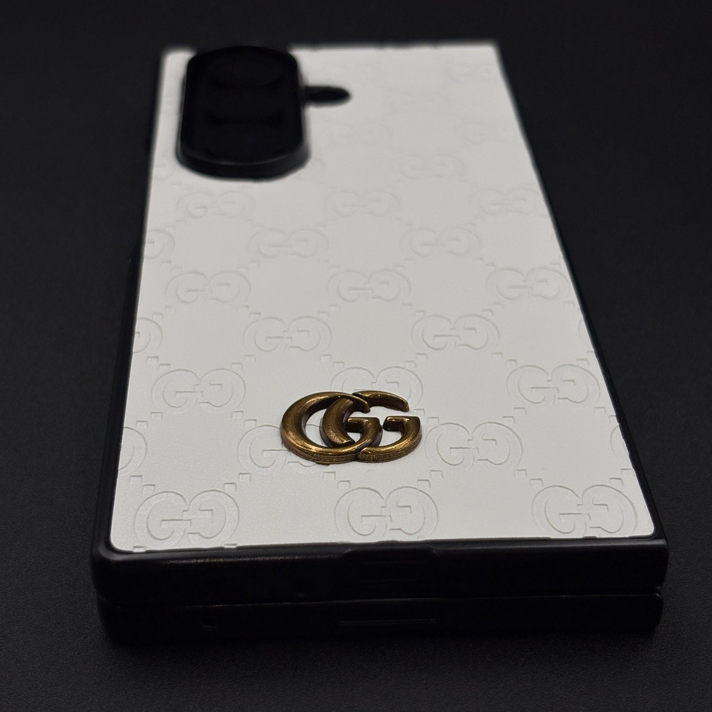Luxury GG Pattern Leather Feel Case for Samsung Galaxy Z Fold 6 | Designer-Inspired Premium Back Cover
