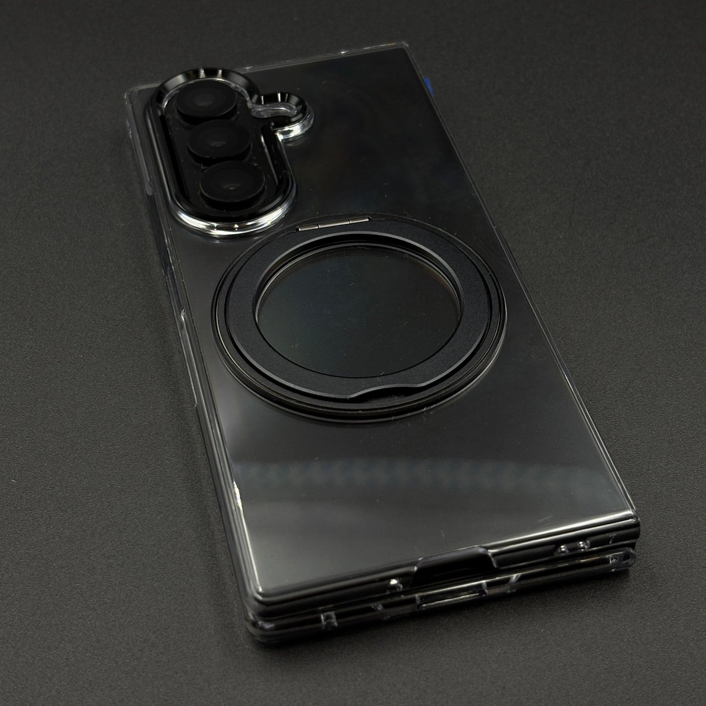 Premium Transparent Case with 360° Rotating Kickstand for Samsung Galaxy Z Fold 7 | No-Yellowing | Sleek Fit