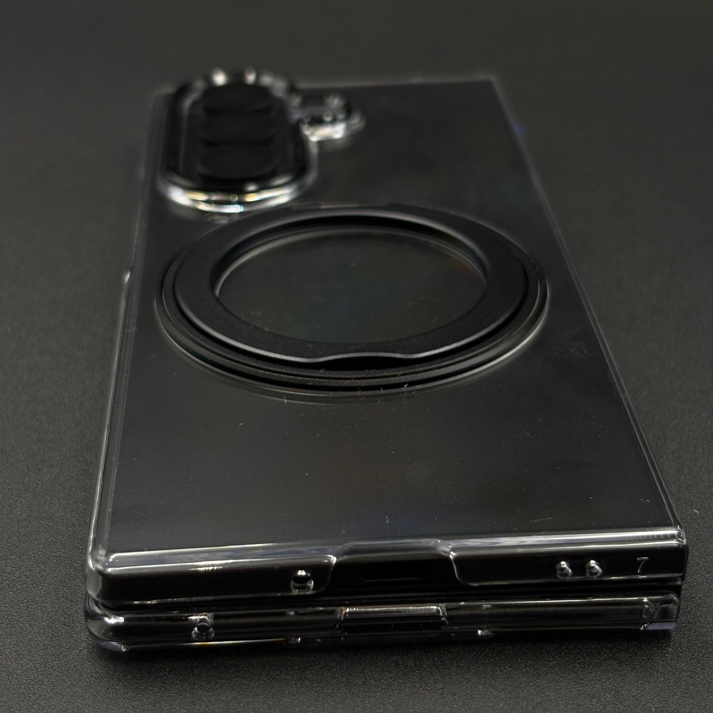 Premium Transparent Case with 360° Rotating Kickstand for Samsung Galaxy Z Fold 7 | No-Yellowing | Sleek Fit