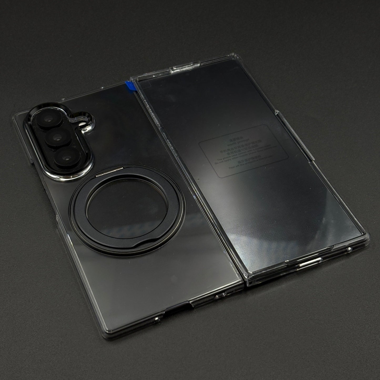 Premium Transparent Case with 360° Rotating Kickstand for Samsung Galaxy Z Fold 7 | No-Yellowing | Sleek Fit