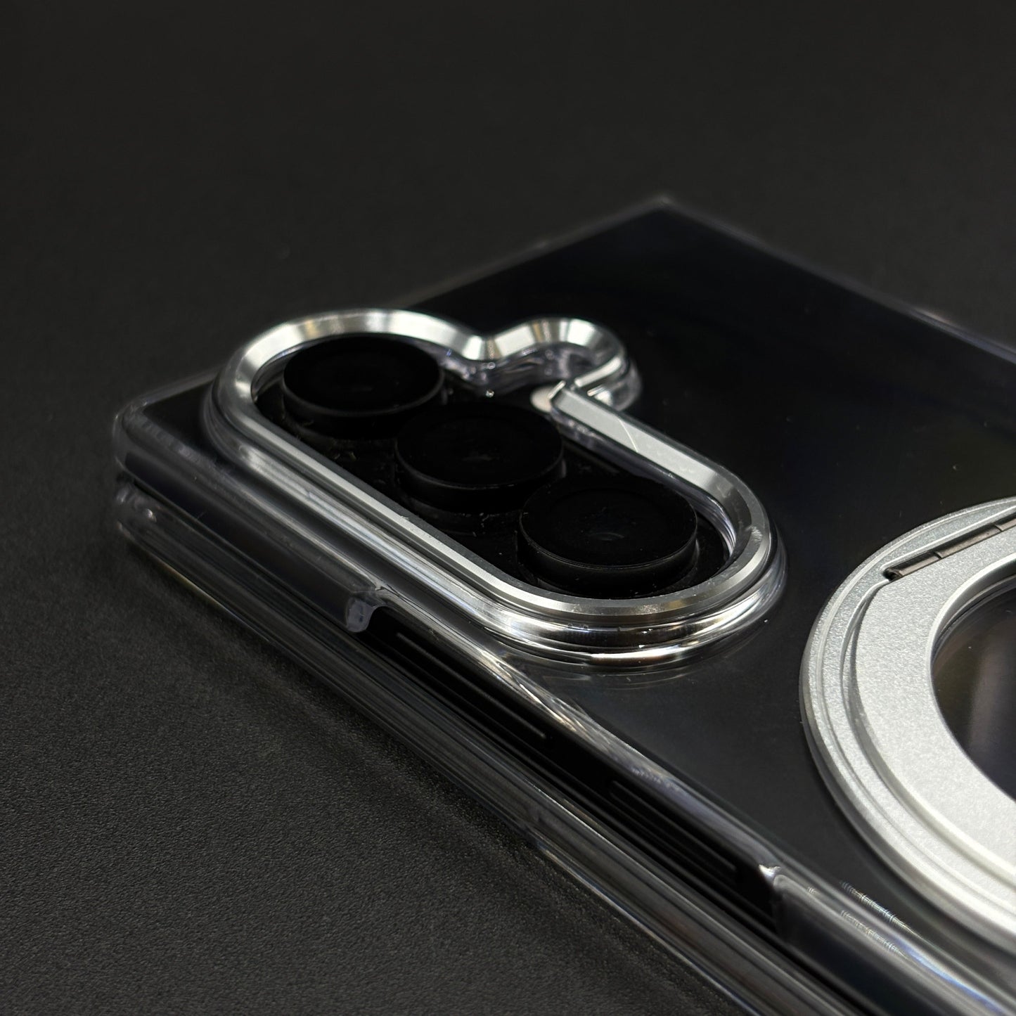Premium Transparent Case with 360° Rotating Kickstand for Samsung Galaxy Z Fold 7 | No-Yellowing | Sleek Fit