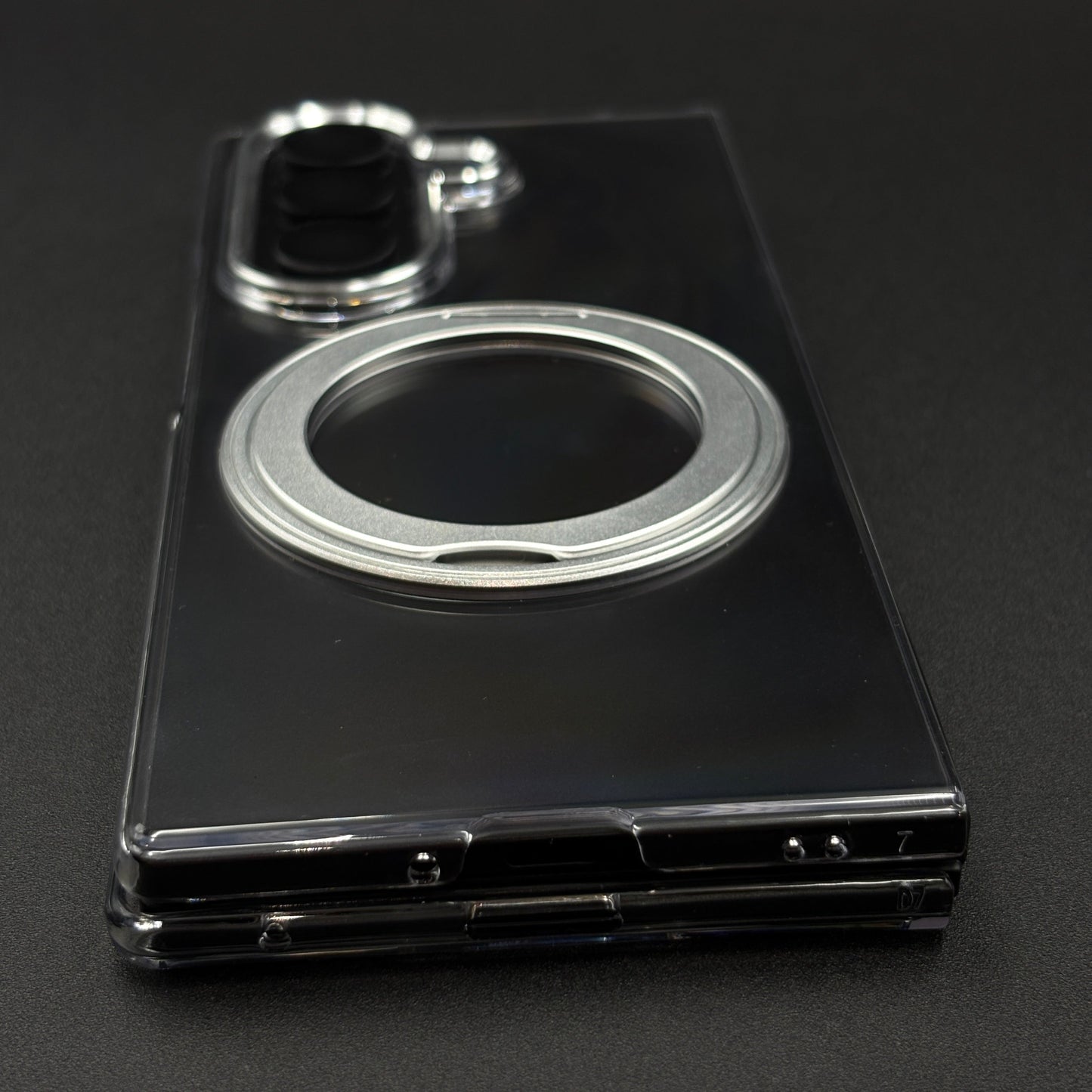 Premium Transparent Case with 360° Rotating Kickstand for Samsung Galaxy Z Fold 7 | No-Yellowing | Sleek Fit