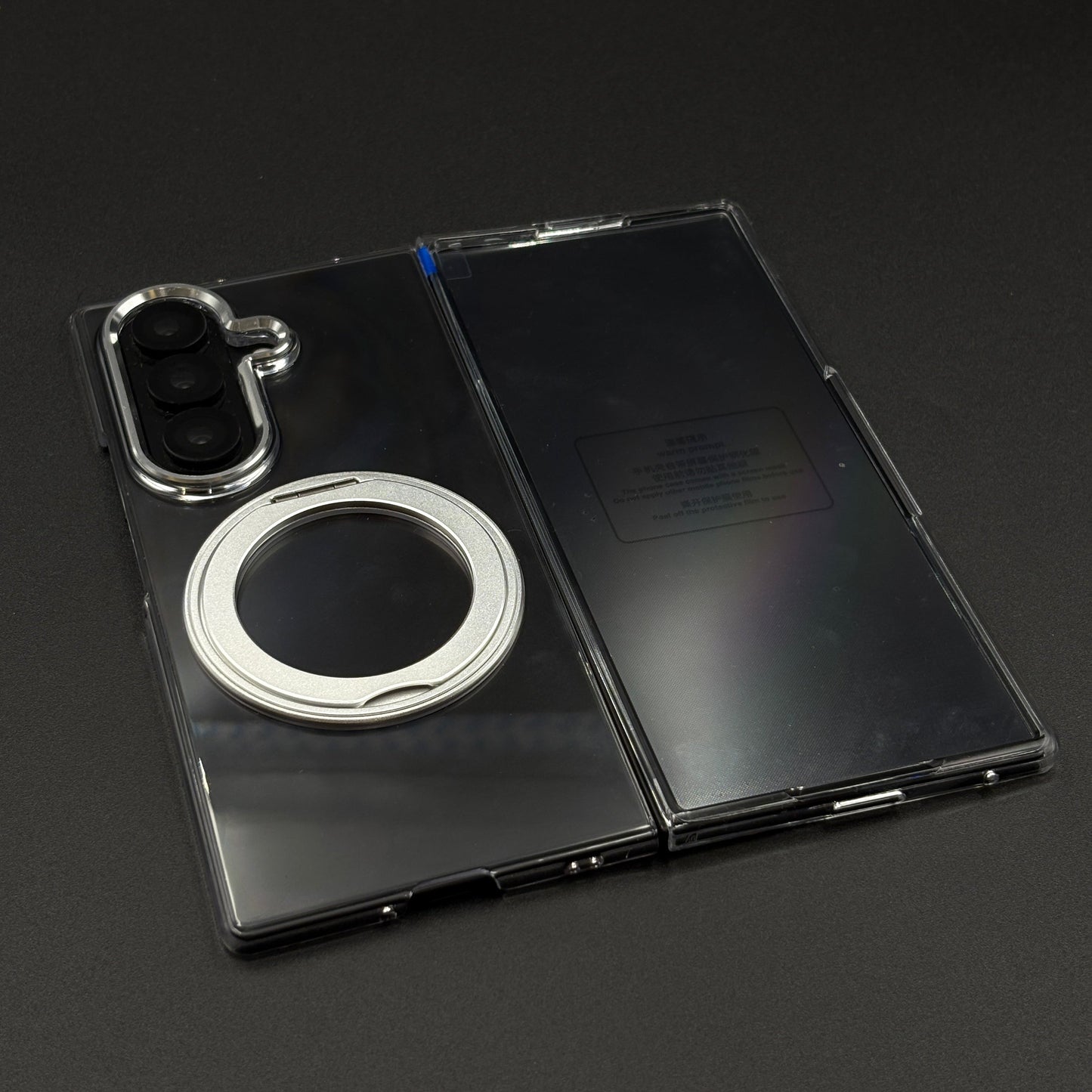 Premium Transparent Case with 360° Rotating Kickstand for Samsung Galaxy Z Fold 7 | No-Yellowing | Sleek Fit