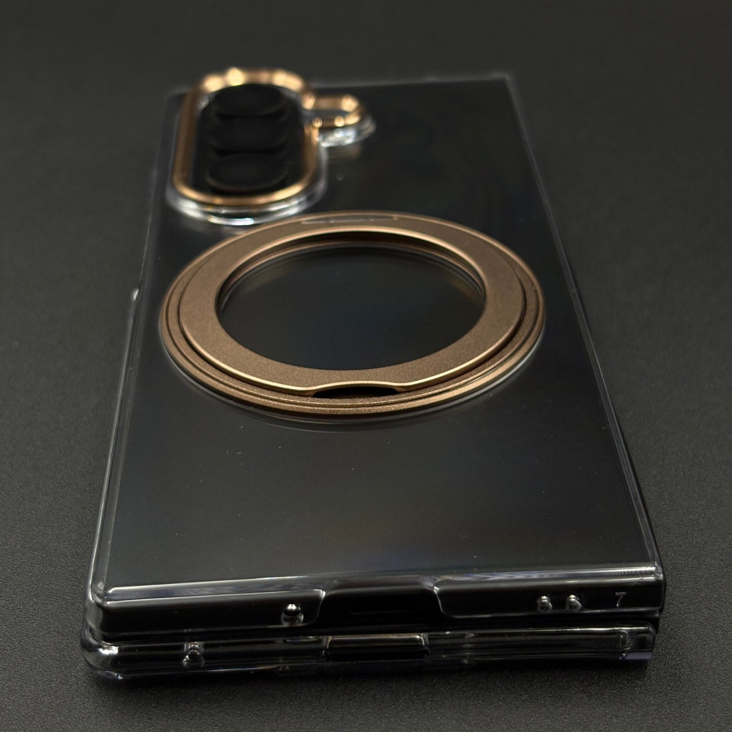 Premium Transparent Case with 360° Rotating Kickstand for Samsung Galaxy Z Fold 7 | No-Yellowing | Sleek Fit