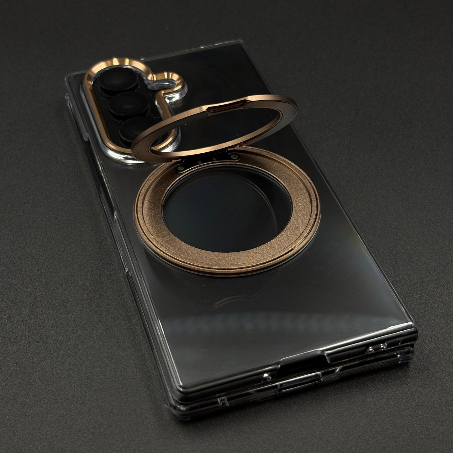 Premium Transparent Case with 360° Rotating Kickstand for Samsung Galaxy Z Fold 7 | No-Yellowing | Sleek Fit
