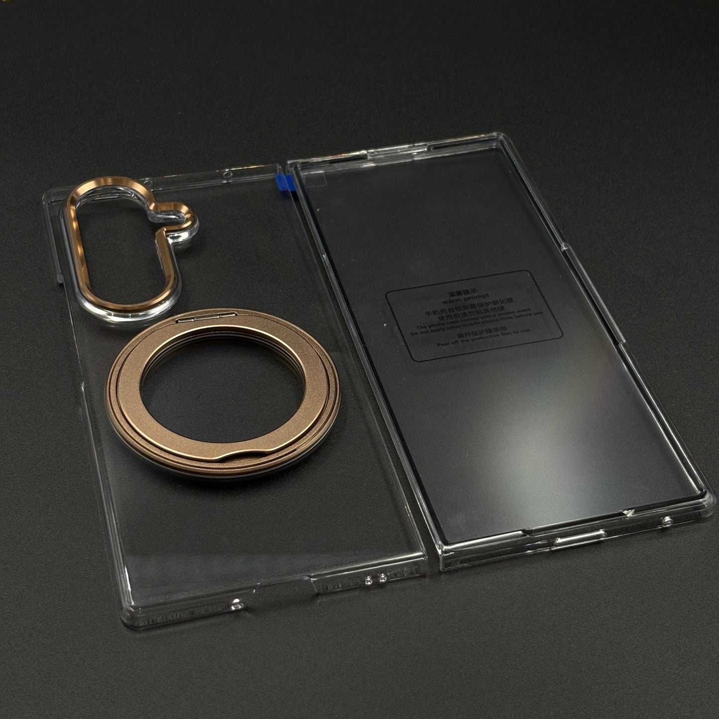 Premium Transparent Case with 360° Rotating Kickstand for Samsung Galaxy Z Fold 7 | No-Yellowing | Sleek Fit