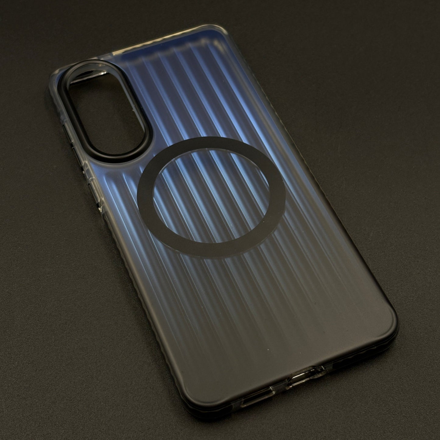 Smokey Matte MagSafe Case for Samsung Galaxy S25 Edge | Dual-Tone Vertical Grid Finish