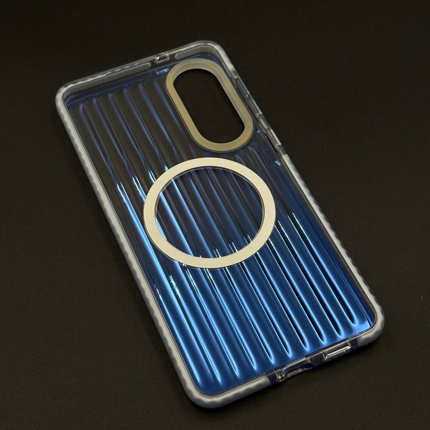 Smokey Matte MagSafe Case for Samsung Galaxy S25 Edge | Dual-Tone Vertical Grid Finish