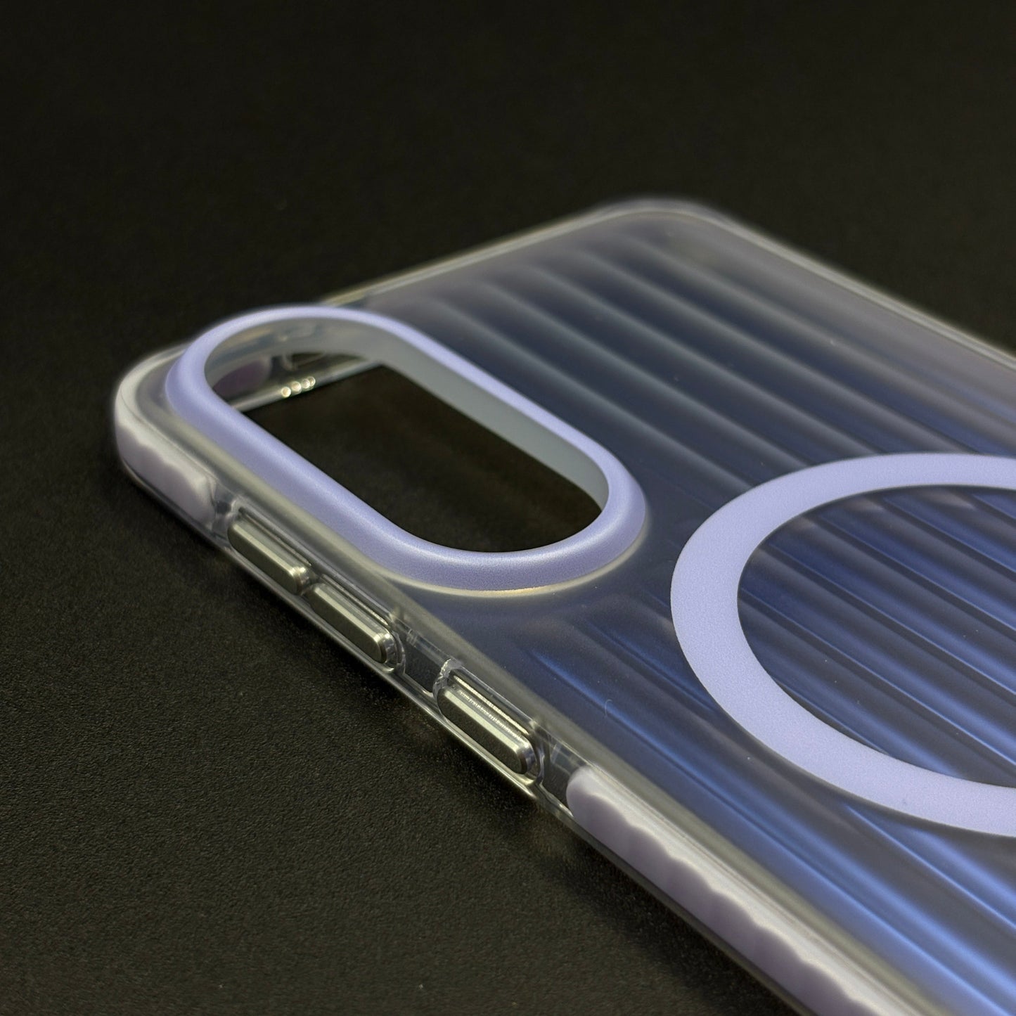 Smokey Matte MagSafe Case for Samsung Galaxy S25 Edge | Dual-Tone Vertical Grid Finish