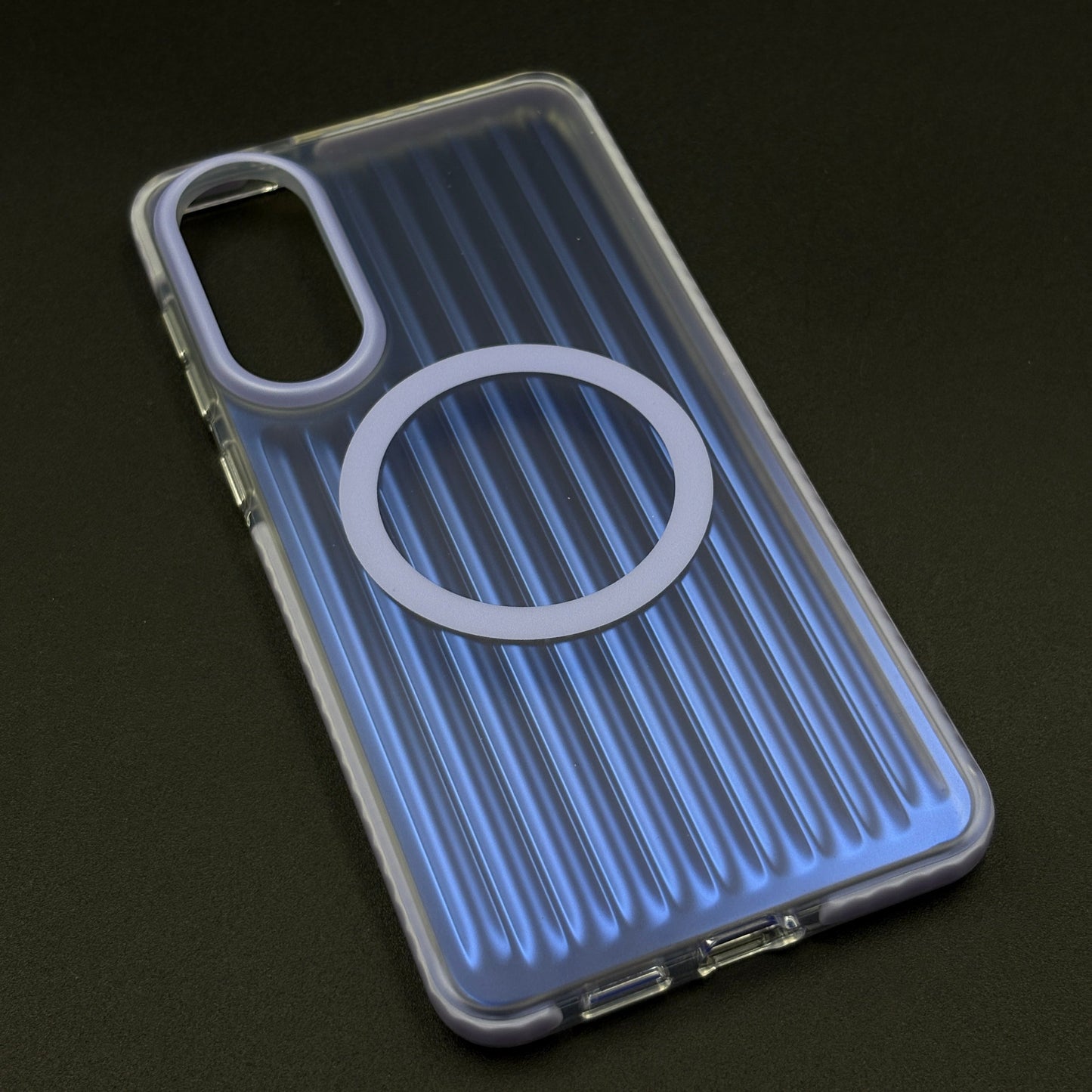 Smokey Matte MagSafe Case for Samsung Galaxy S25 Edge | Dual-Tone Vertical Grid Finish