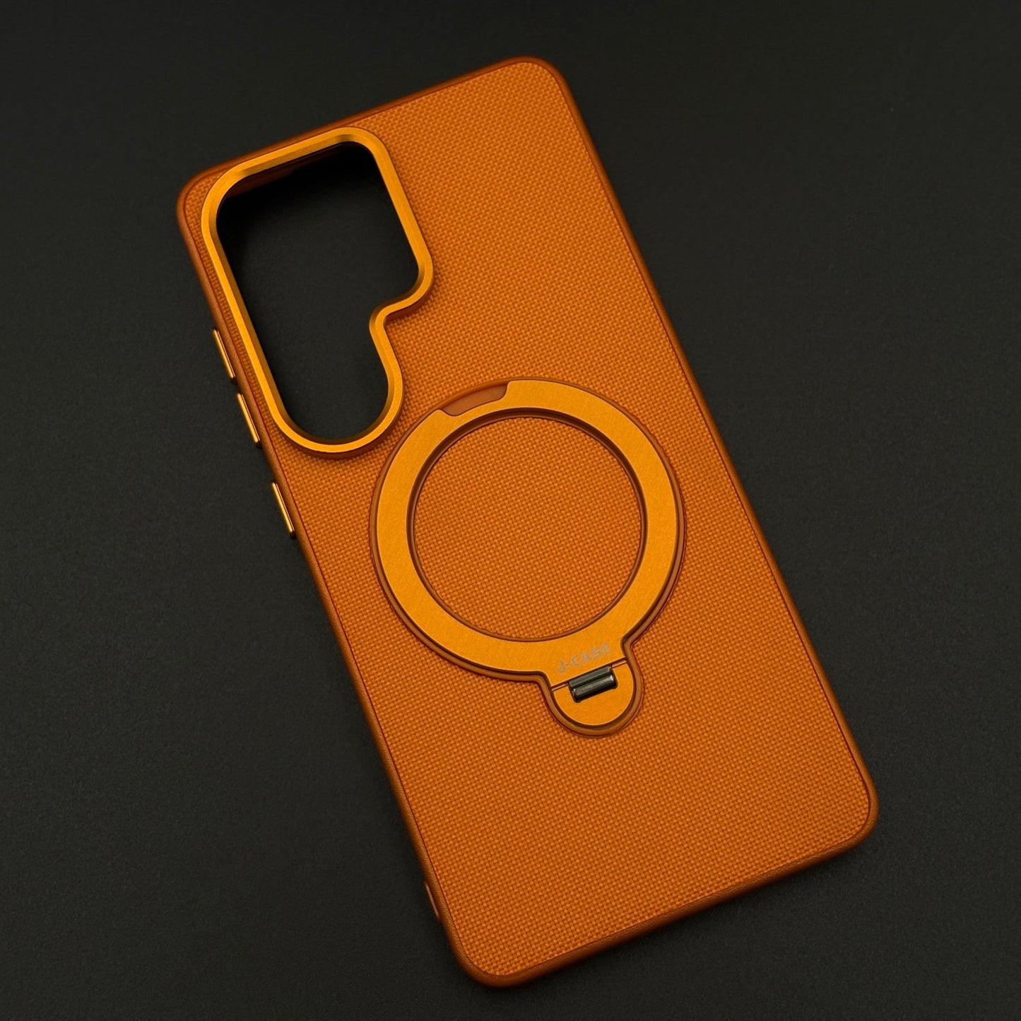 Dotted Carbon Texture Metal Stand MagSafe Case for Samsung Galaxy S26 Ultra