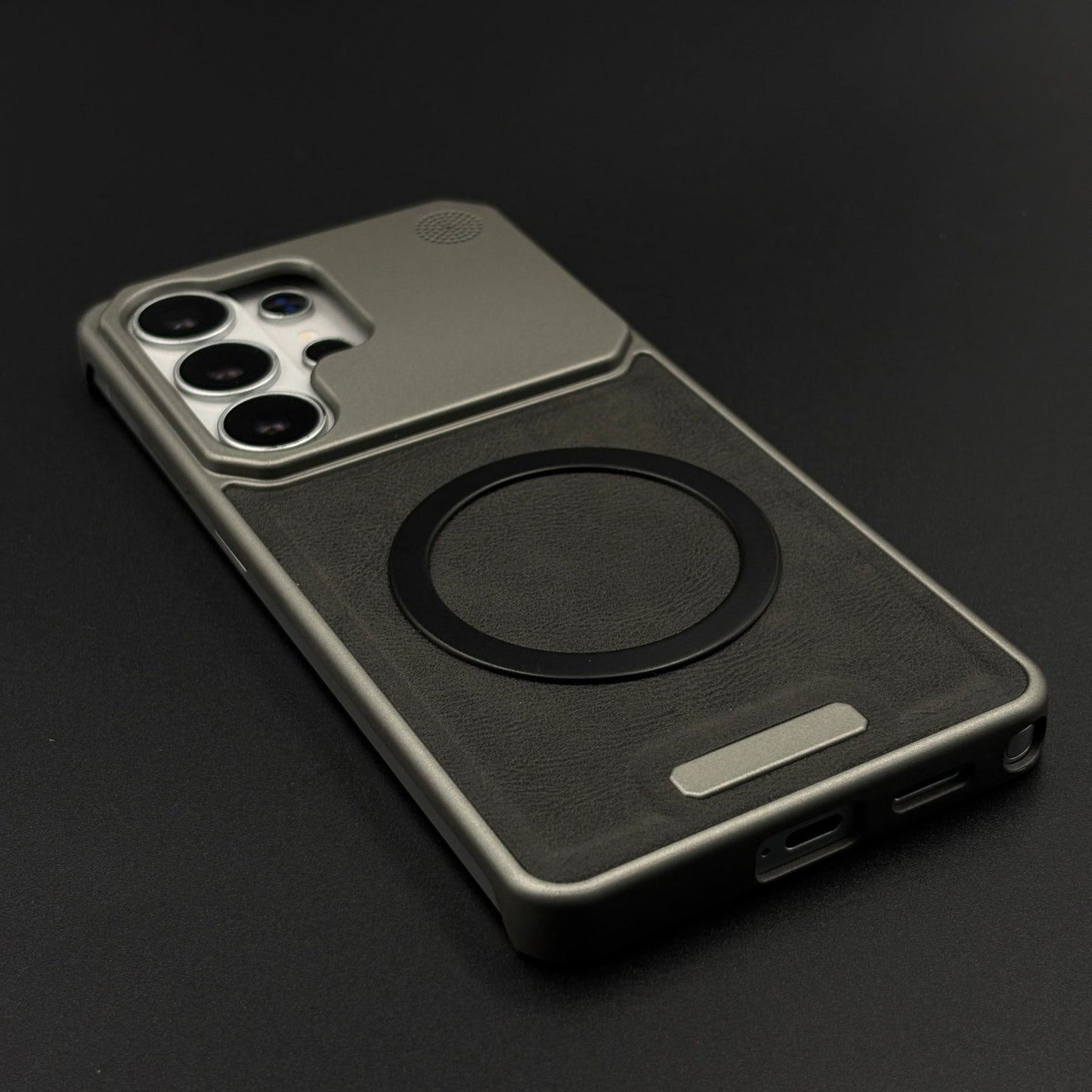 Luxury Leather MagSafe Case for Samsung Galaxy S26 Ultra | AeroFlex Hard Borderless Design