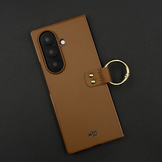 PU Leather Case For Samsung Galaxy Z Fold 7 | Elegant Ring Holder | Slim Protection