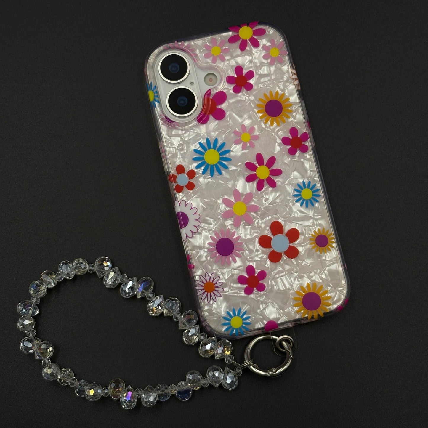 Blossom Bloom Mosaic with Sling Mobile Case Cover for iPhone 17