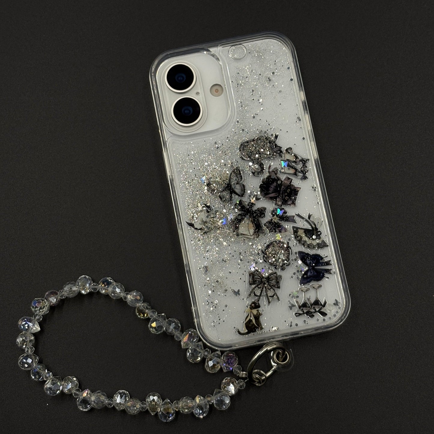 Bow & Butterfly Bloom Confetti Floating Mobile Case Cover for iPhone 17