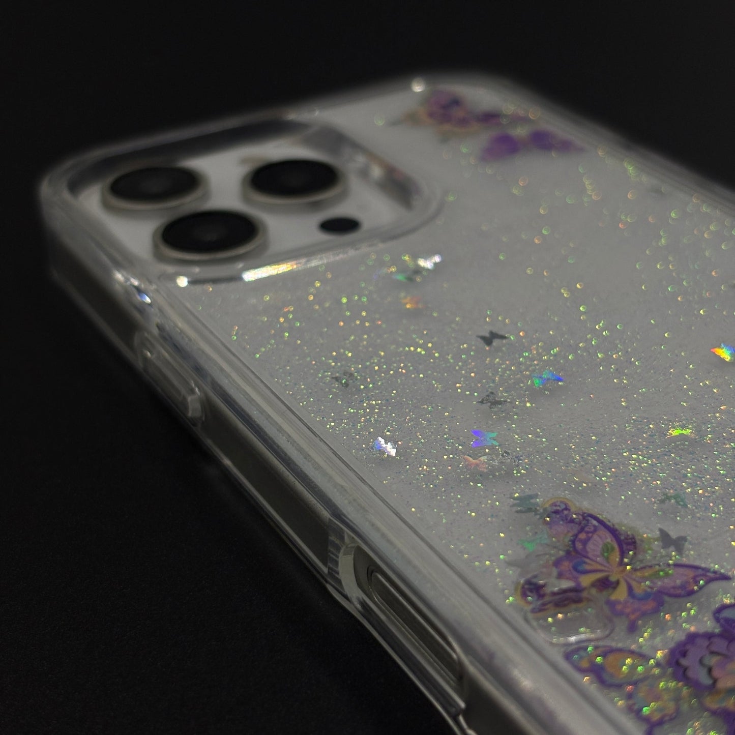 Bow & Butterfly Bloom Confetti Floating Mobile Case Cover for iPhone