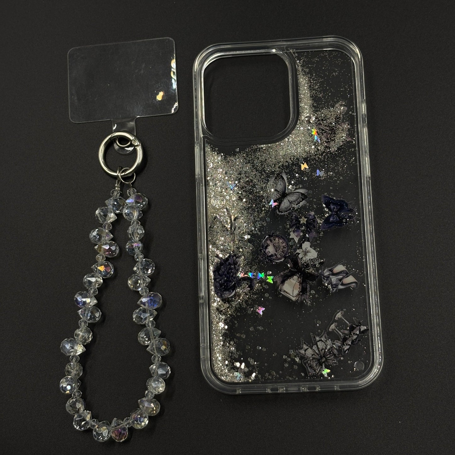 Bow & Butterfly Bloom Confetti Floating Mobile Case Cover for iPhone