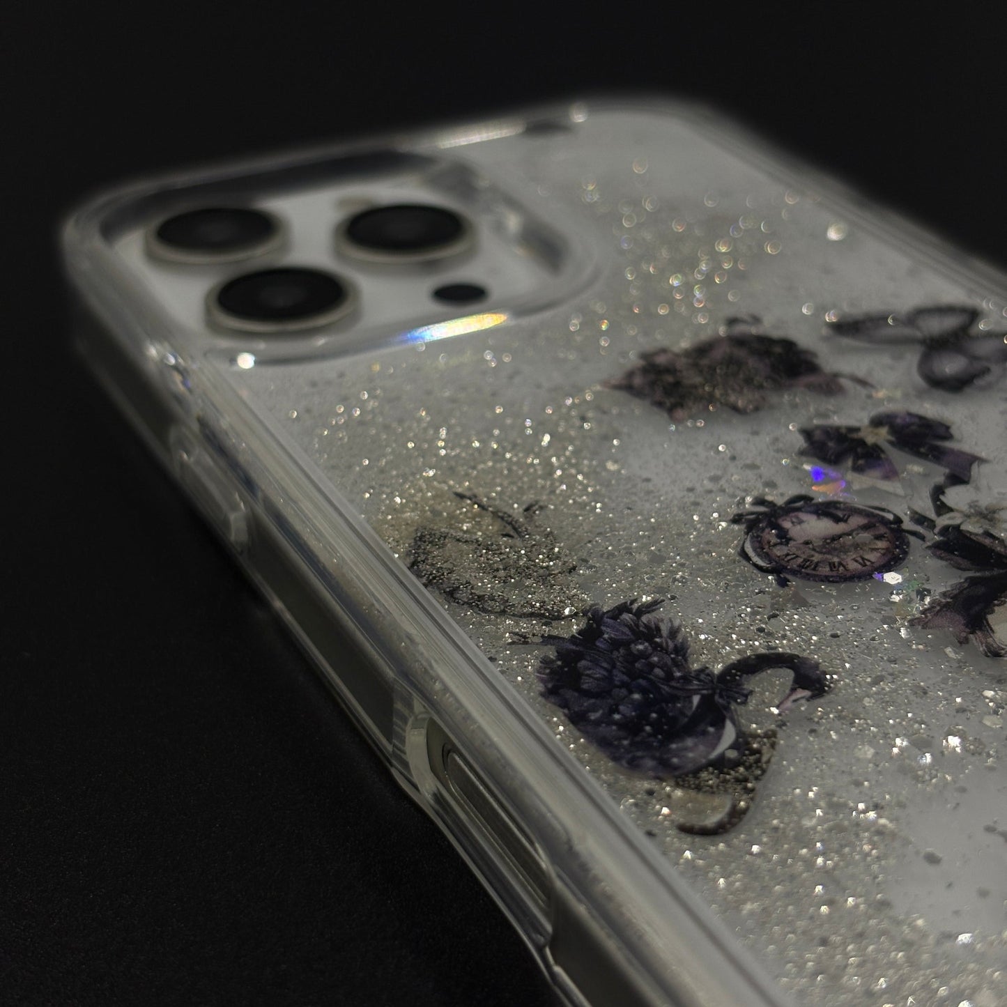 Bow & Butterfly Bloom Confetti Floating Mobile Case Cover for iPhone