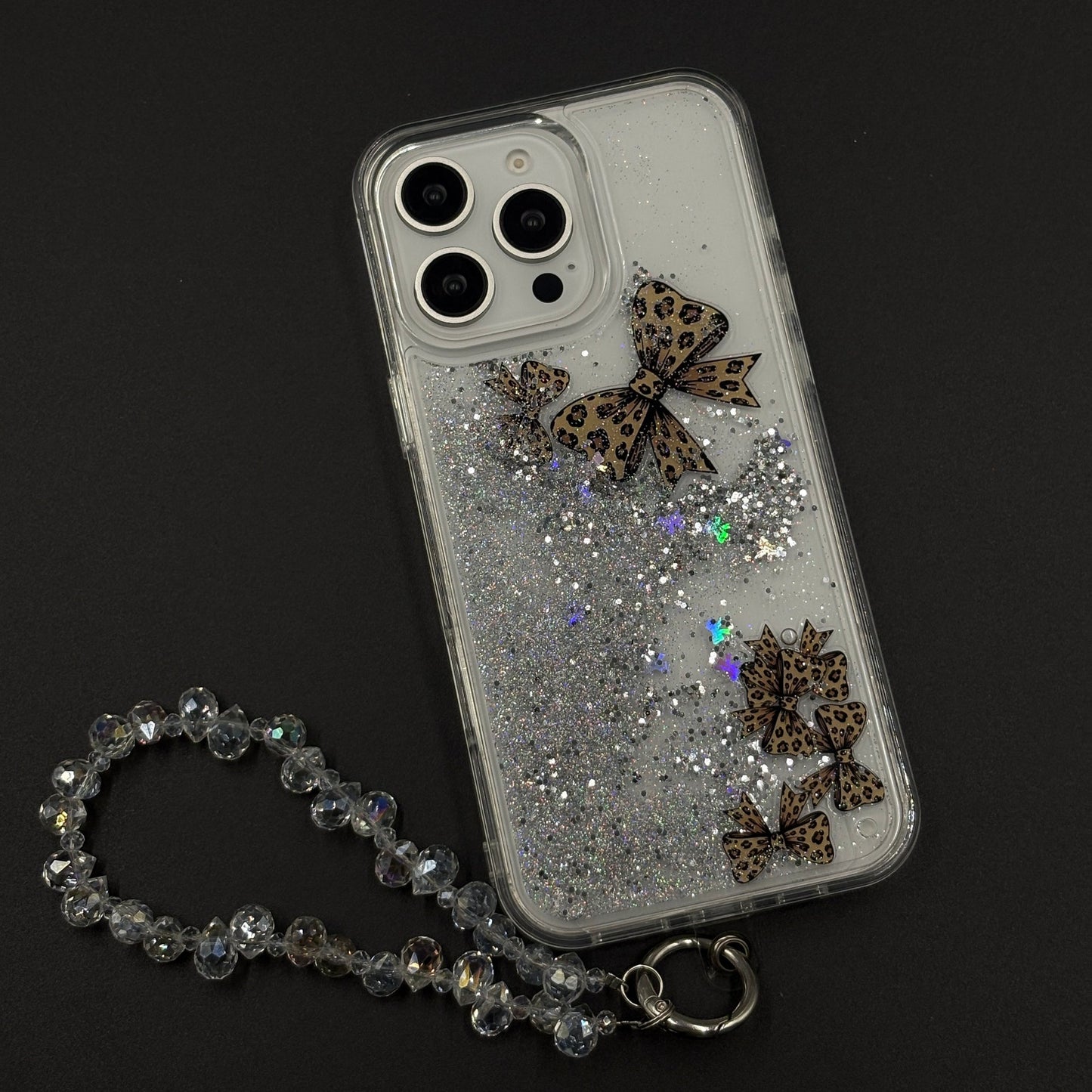 Bow & Butterfly Bloom Confetti Floating Mobile Case Cover for iPhone