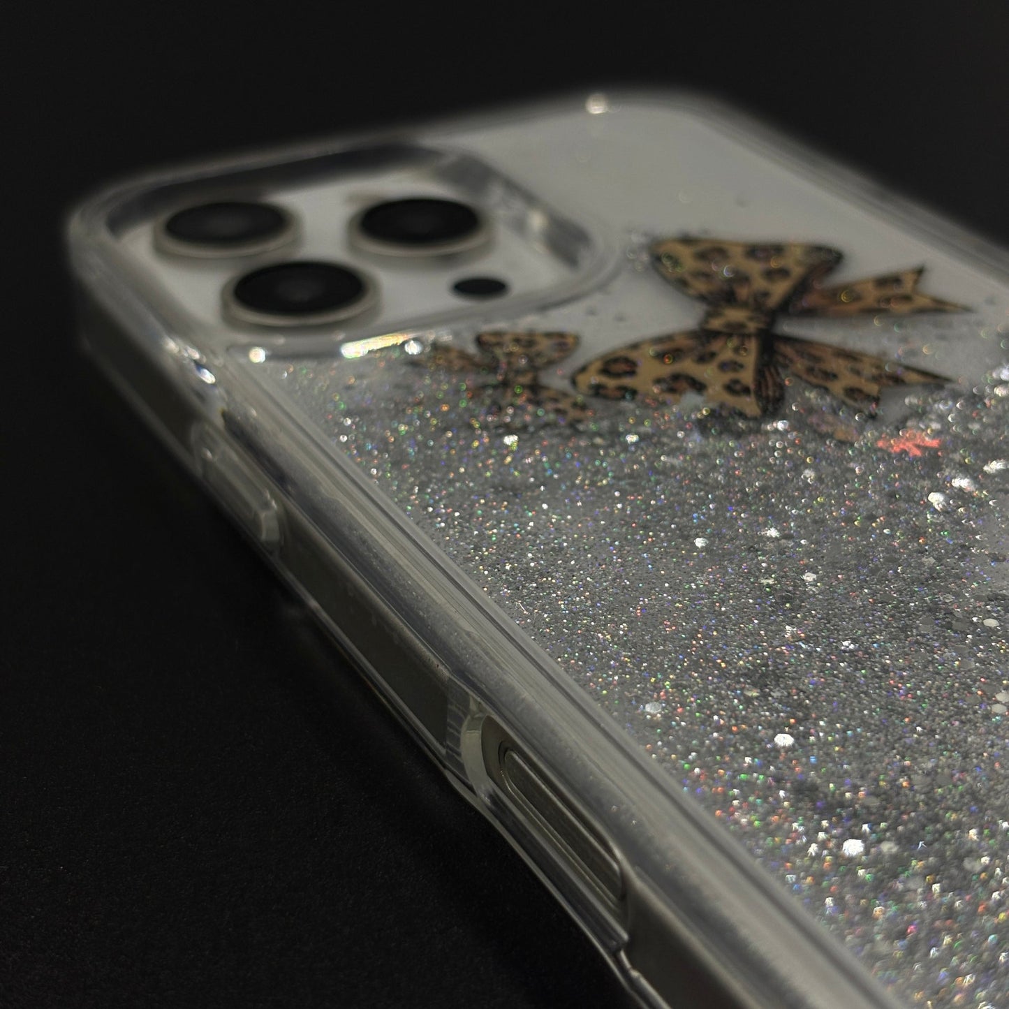Bow & Butterfly Bloom Confetti Floating Mobile Case Cover for iPhone