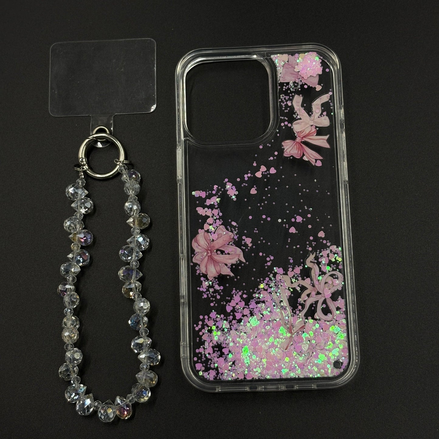 Bow & Butterfly Bloom Confetti Floating Mobile Case Cover for iPhone