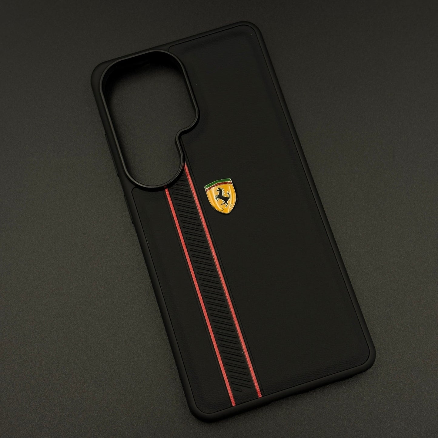 Luxury Sports Car FR Racing Red Stripe Case for Samsung Galaxy S26 Ultra with Bold Black-and-Red Motorsport Finish