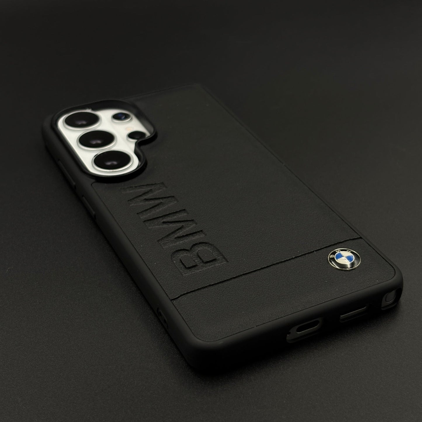 Luxury Sports Car Embossed Name Case with Logo for Samsung Galaxy S26 Ultra with Sleek Black Finish