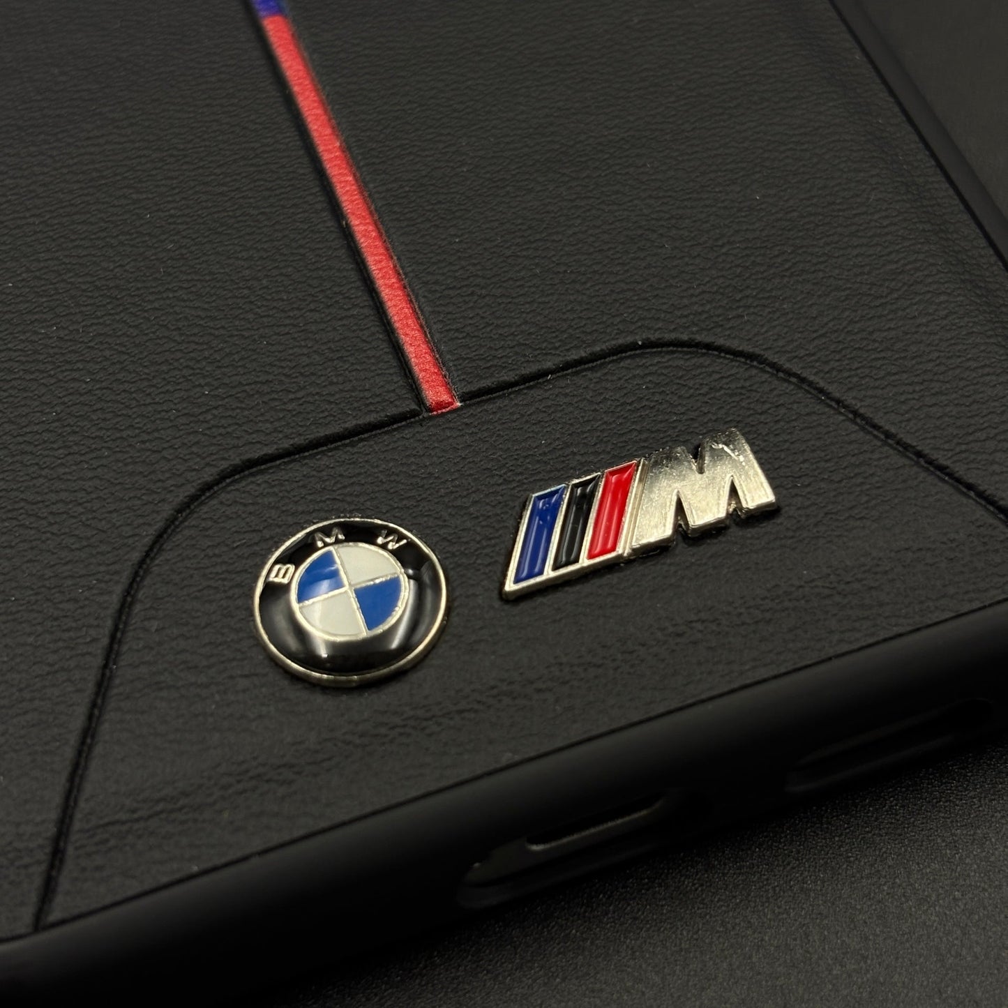 Performance M Series Sport Car Racing Stripe Case for Samsung Galaxy S26 Ultra with Tricolor Accent